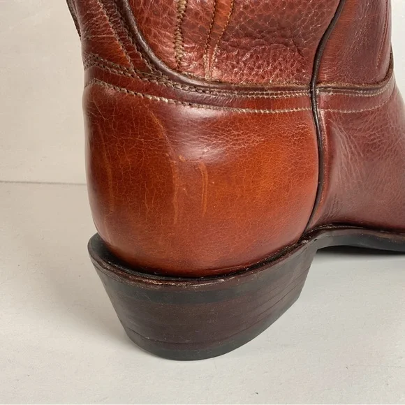Lucchese Classics Handmade Cowboy Boots 12 EE Brown Bison Hide - Picture 14 of 16
